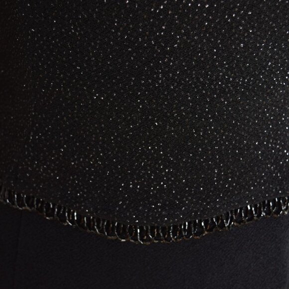 vintage 90s dress Scott McClintock black glitter sparkle whimsigoth prom maxi XS - Picture 3 of 8